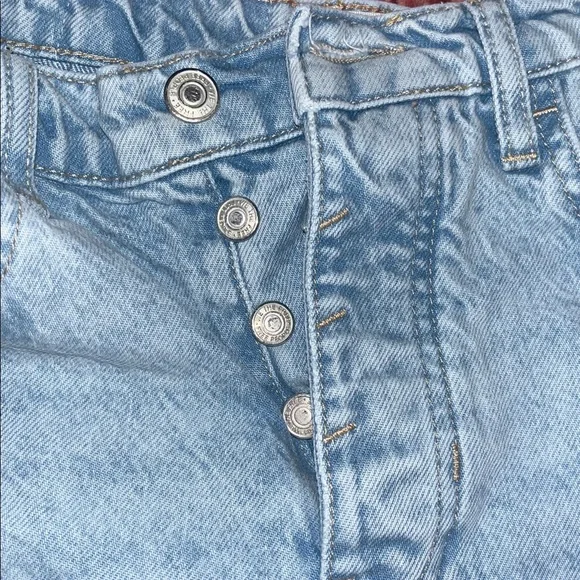We The Free Sky Blue Barrel leg Denim Jeans - Picture 8 of 8